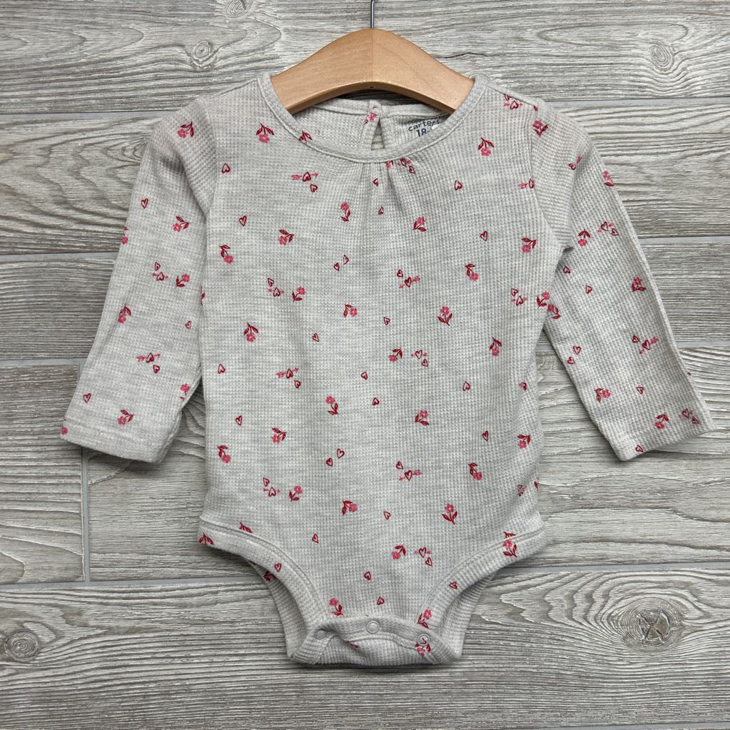 LS Waffle Knit Bodysuit & Leggings Hearts Flowers 18M