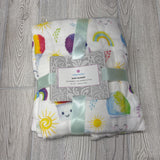 NEW Muslin Baby Blanket Snowcones Suns Rainbows *