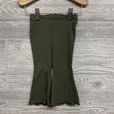 Ribbed Flare Pants Lettuce Trim 12-18M
