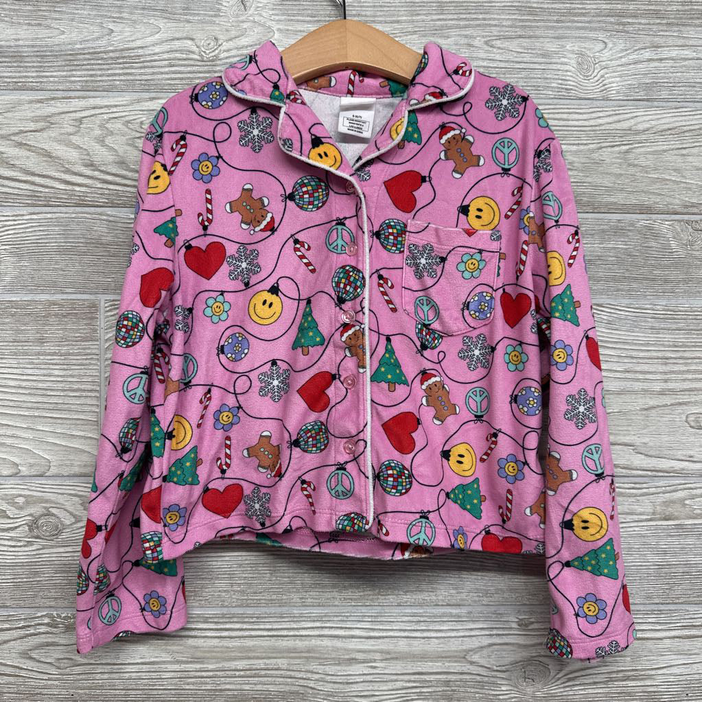 2 Pc LS Button Up PJs Trees Disco Balls 6-7
