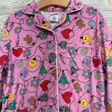2 Pc LS Button Up PJs Trees Disco Balls 6-7