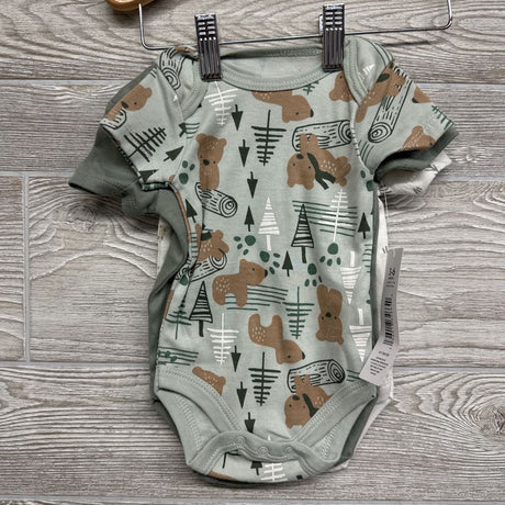 NEW 3 Pk Bodysuits Make The World A Better Place Trees Bears 3-6M