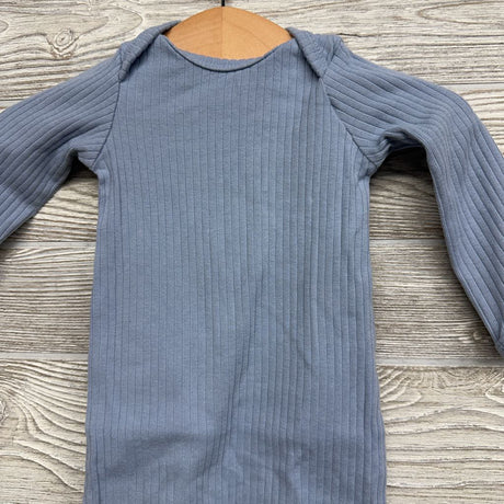 LS Ribbed PJ Gown NB