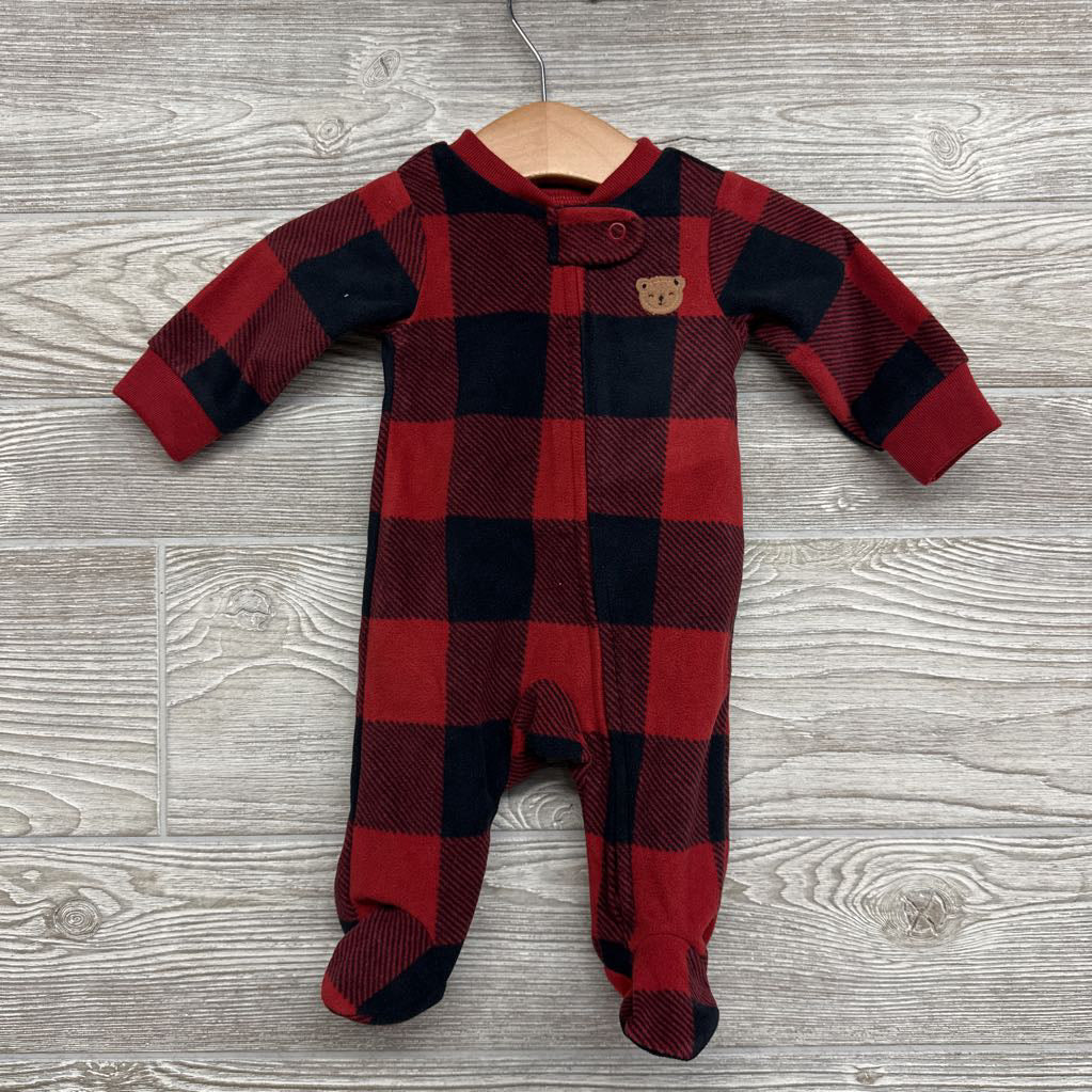 Blanket Sleeper Buffalo Plaid Bear NB