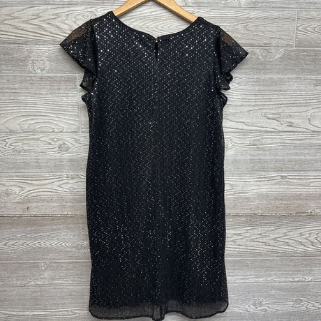 Flutter Sleeve Chiffon Dress Sequins 16