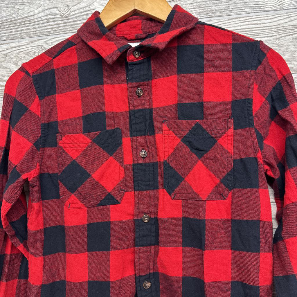 LS Button Up Flannel Shirt Buffalo Plaid 10