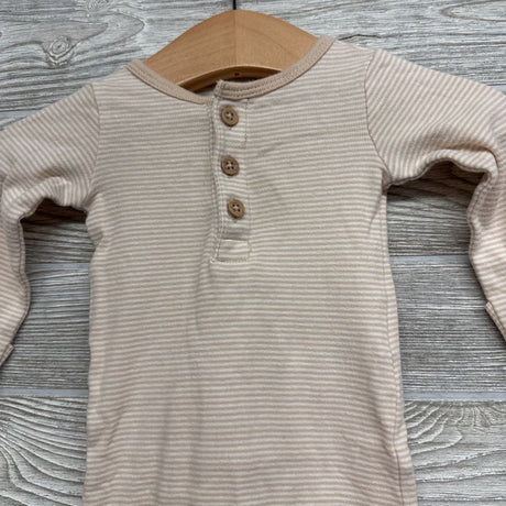 LS PJ Gown Stripes NB