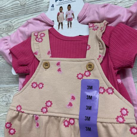 NEW Shortalls, Ribbed Bodysuit, Flutter Sleeve Shirt Sunglasses & Shorts Suns 3M