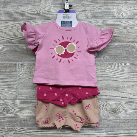 NEW Shortalls, Ribbed Bodysuit, Flutter Sleeve Shirt Sunglasses & Shorts Suns 3M