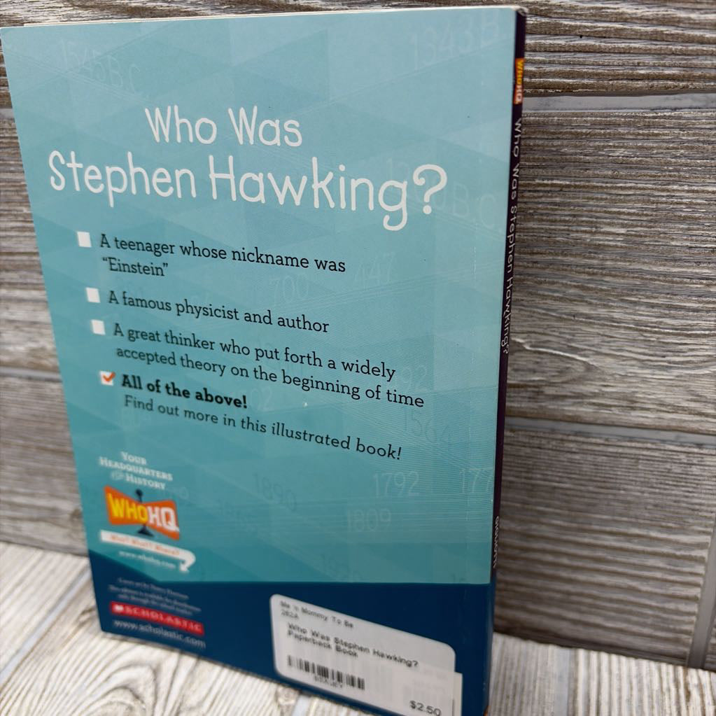 Who Was Stephen Hawking? Paperback Book