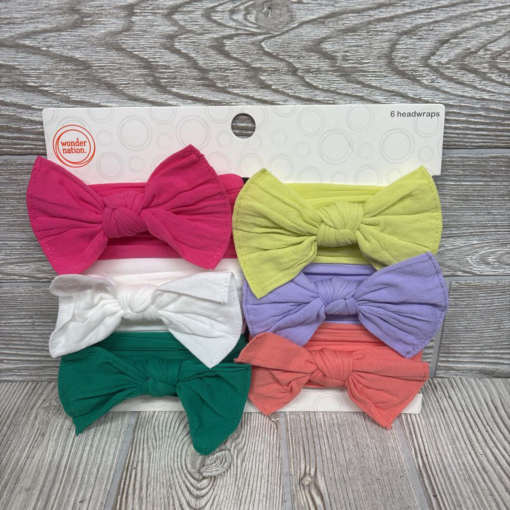 NEW 6 Pk Bow Headwraps