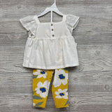 NEW Flutter Sleeve Peplum Shirt & Leggings Flowers 24M