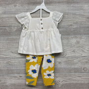NEW Flutter Sleeve Peplum Shirt & Leggings Flowers 24M