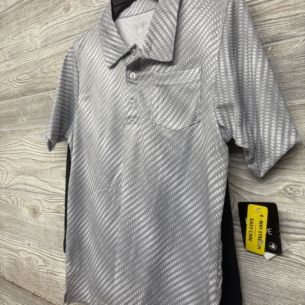 NEW Active Polo Shirt Printed & Woven Shorts 10
