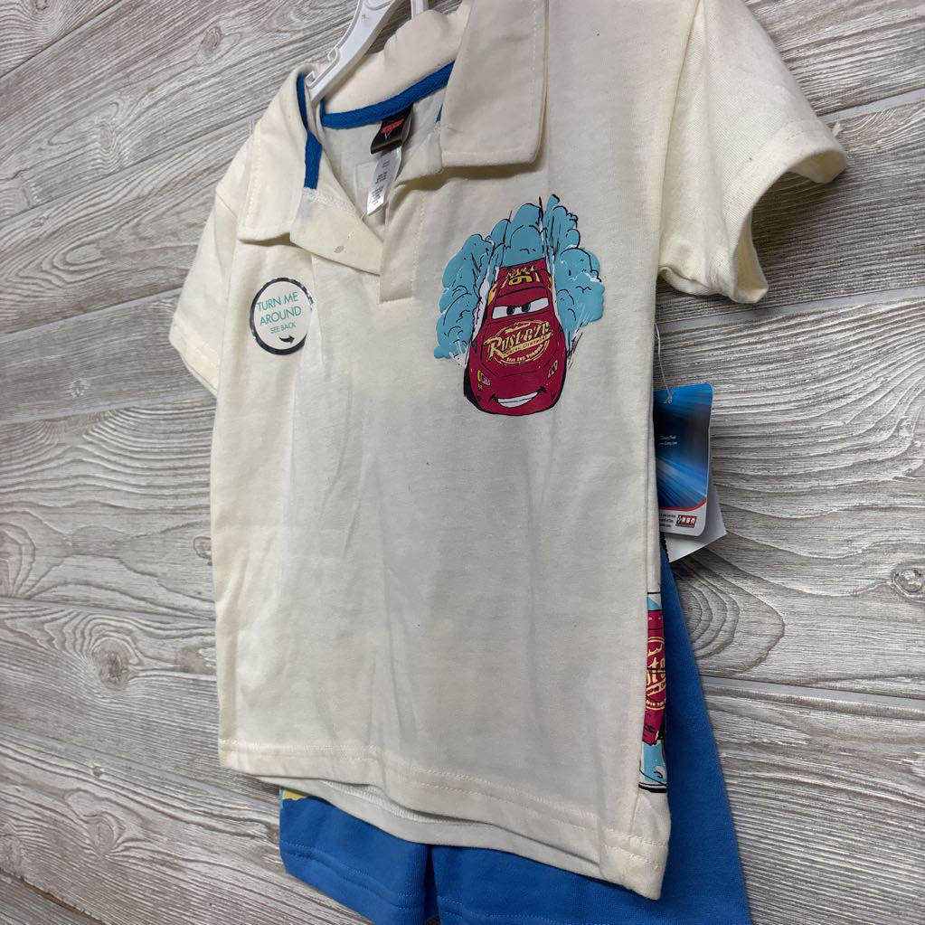 NEW Polo Shirt Lightning McQueen & French Terry Shorts 5