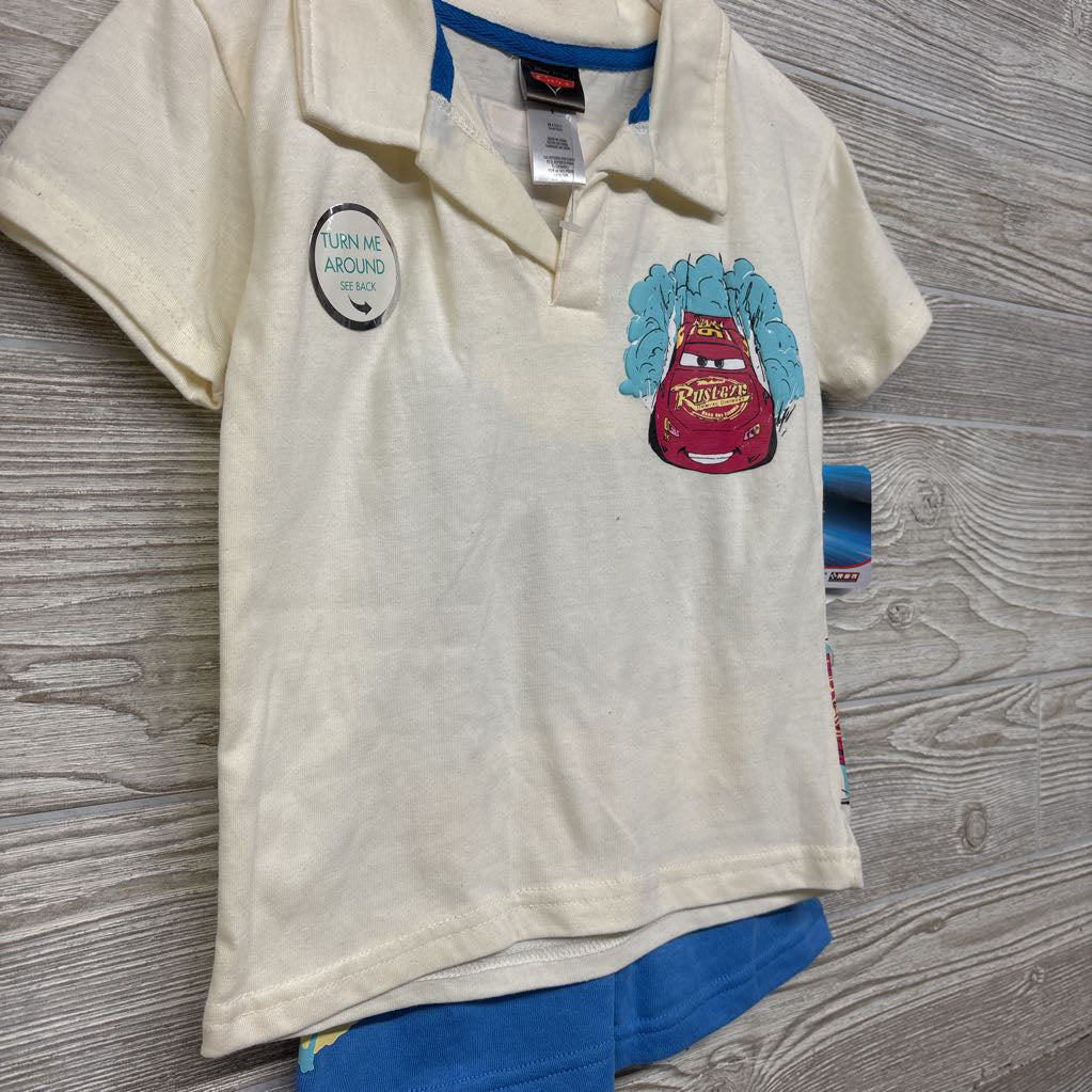 NEW Polo Shirt Lightning McQueen & French Terry Shorts 5