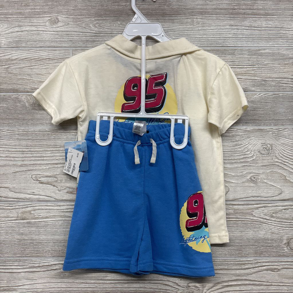 NEW Polo Shirt Lightning McQueen & French Terry Shorts 5