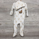 NEW Ribbed Sleeper & Hat Giraffes 6-9M
