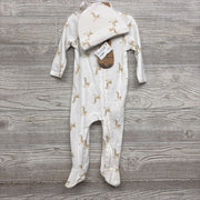 NEW Ribbed Sleeper & Hat Giraffes 6-9M