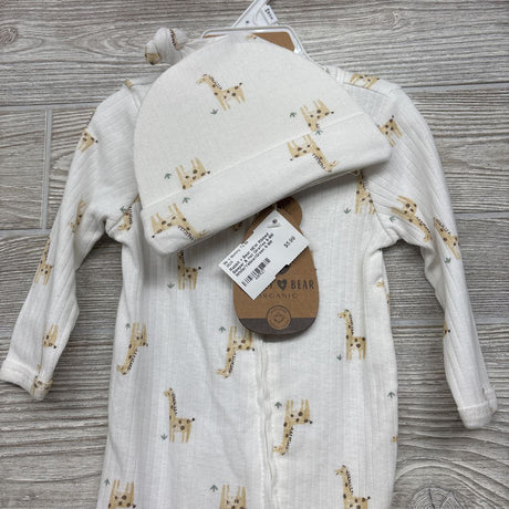 NEW Ribbed Sleeper & Hat Giraffes 6-9M