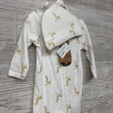 NEW Ribbed Sleeper & Hat Giraffes 6-9M