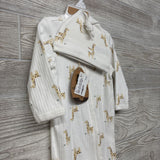 NEW Ribbed Sleeper & Hat Giraffes 6-9M