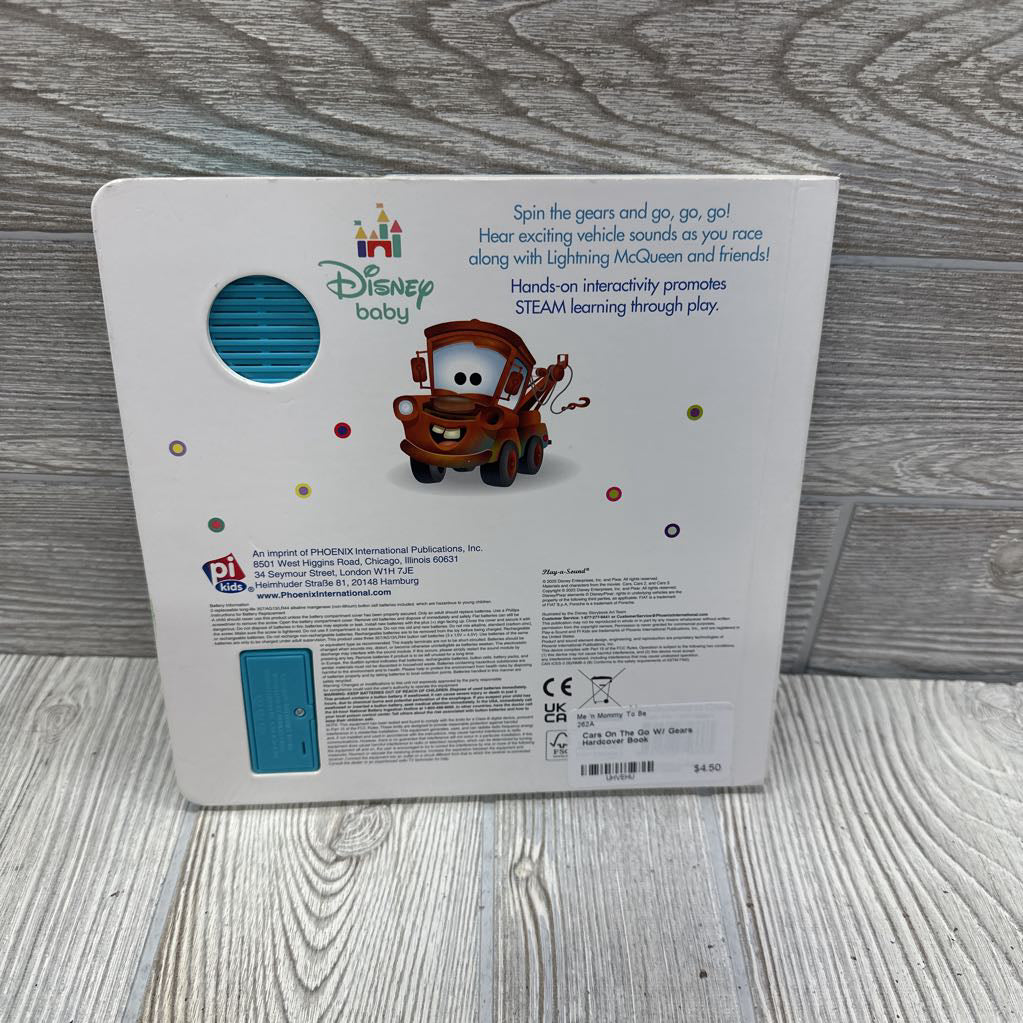 Cars On The Go W/ Gears Hardcover Book
