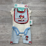NEW Bodysuit, Bib & Pants Minnie Mouse 3-6M