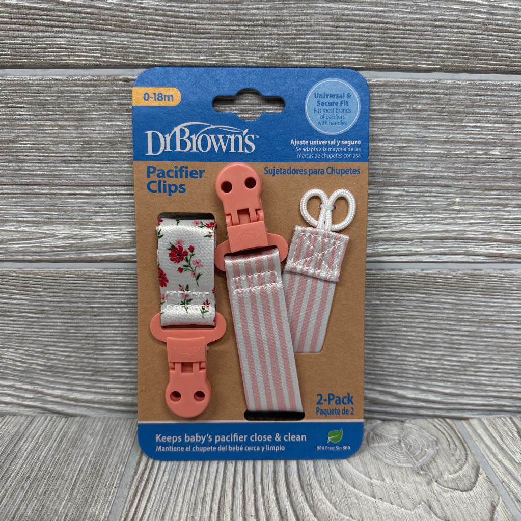 NEW 2 Pk Pacifier Clips