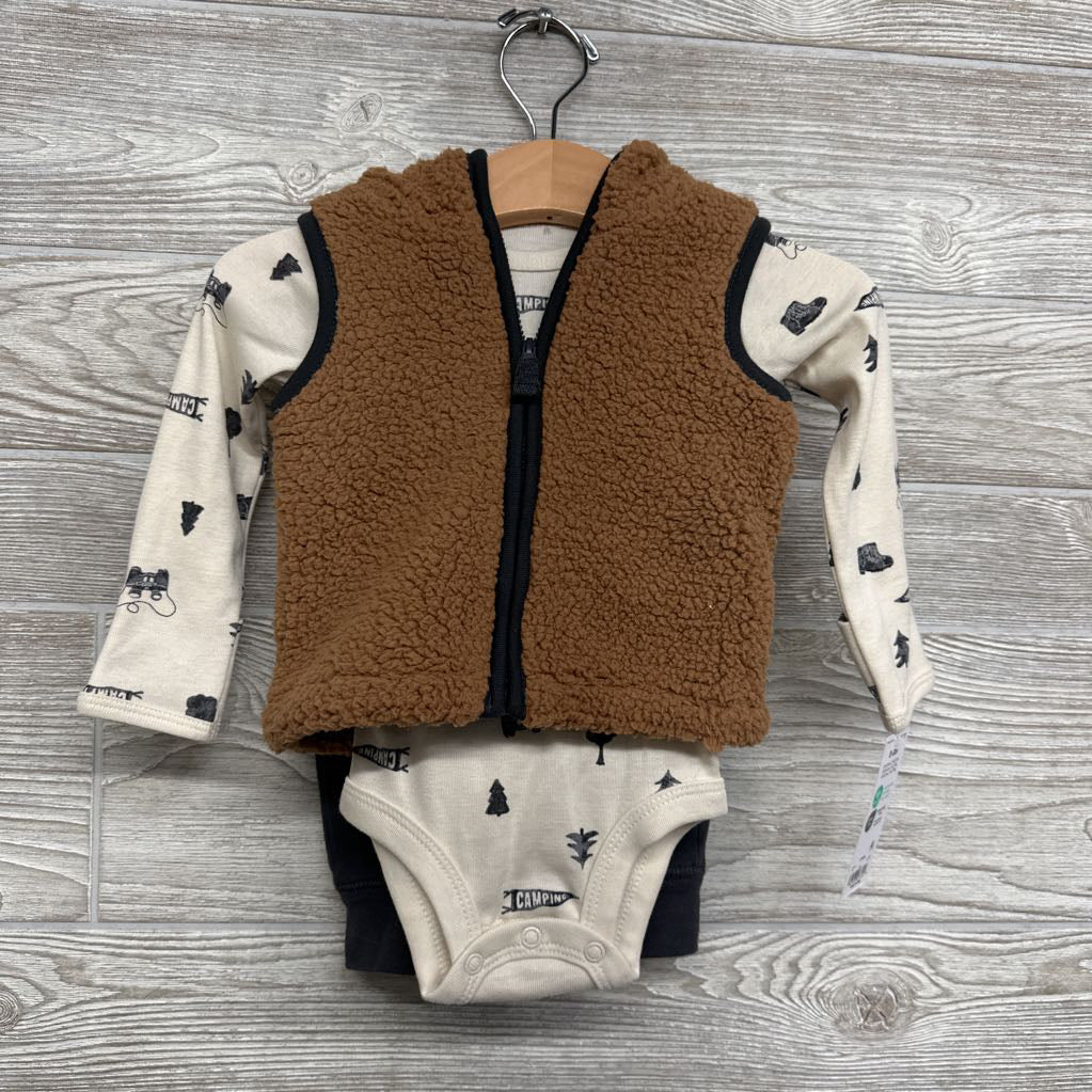 Sherpa Vest, Bodysuit Binoculars, Camping & Pants 0-3M