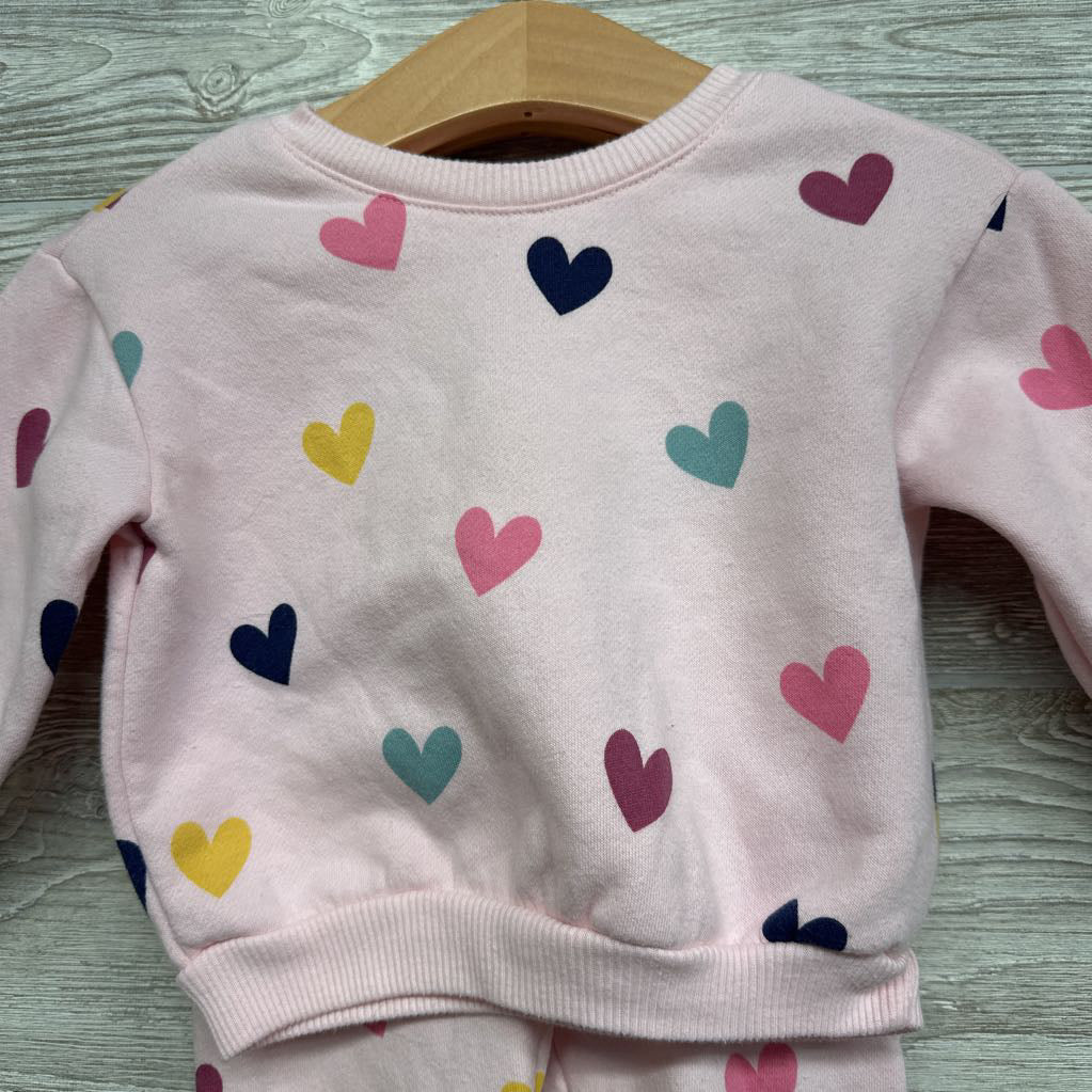 Crewneck & Sweatpants Hearts 6-9M