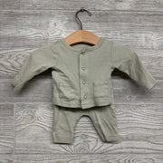 Button Up Shirt & Pants Stripes NB