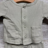 Button Up Shirt & Pants Stripes NB