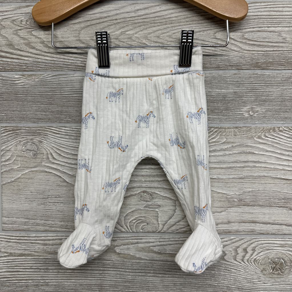 Side Snap Ribbed Shirt & Pants Zebras NB