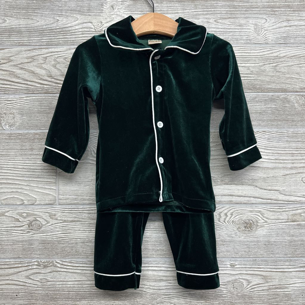 2 Pc Velvet Pj 9-12M