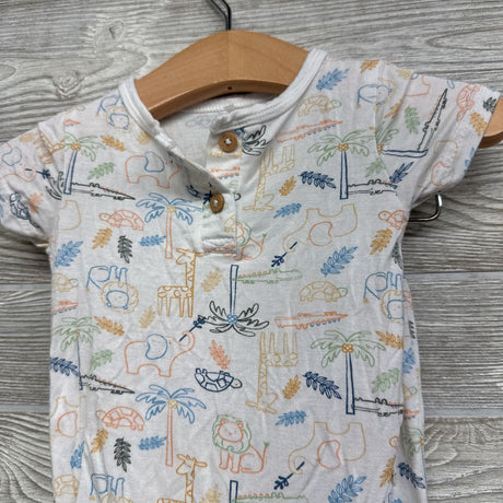 2 Pc Bamboo Pj Animals, Palm Trees 3-6M