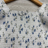 Smocked Shirt Flowers & Wicker Purse 10