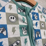 Sleeper Checker Smiley Faces 12-18M