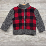 Sweater Jacket Buffalo Plaid 12M