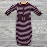 LS PJ Gown Stripes NB