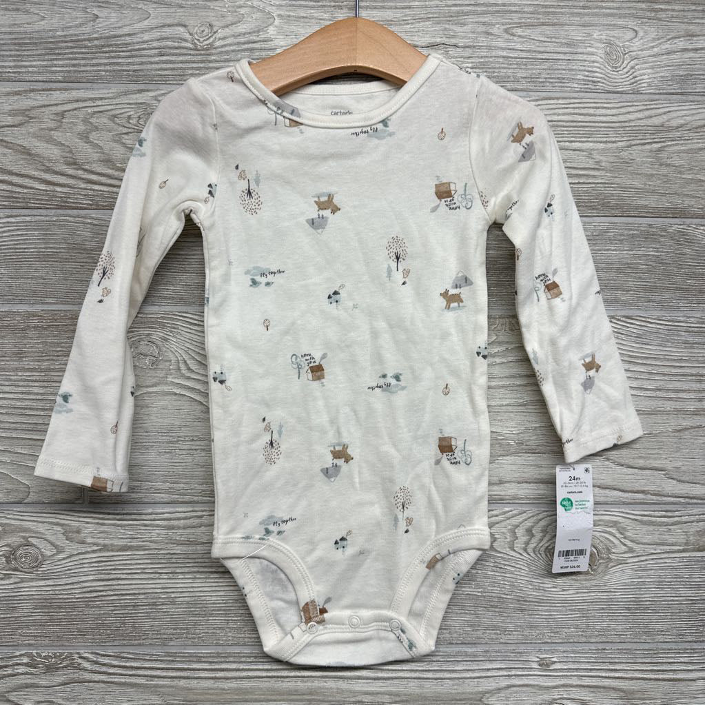 NEW Velour Jumper & LS Bodysuit Bear, Tree 24M