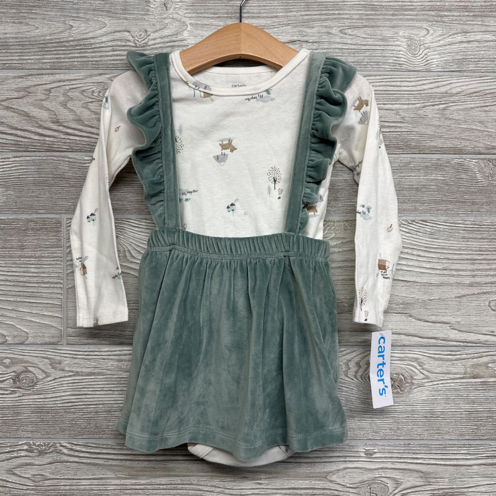 NEW Velour Jumper & LS Bodysuit Bear, Tree 24M