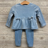 Velour Peplum Shirt & Pants 12-18M