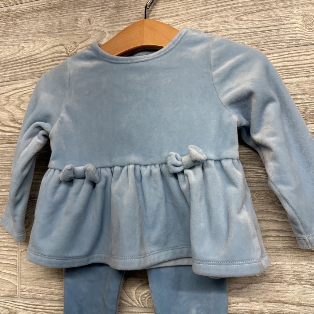 Velour Peplum Shirt & Pants 12-18M