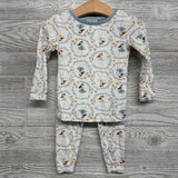 2 Pc LS Bamboo PJs Girls Dancing 18m