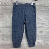 Chambray Drawstring Linen Jogger Pants 2t