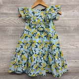 Flutter Sleeve Dress Lemons 7-8