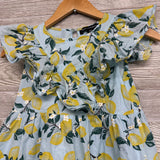 Flutter Sleeve Dress Lemons 7-8