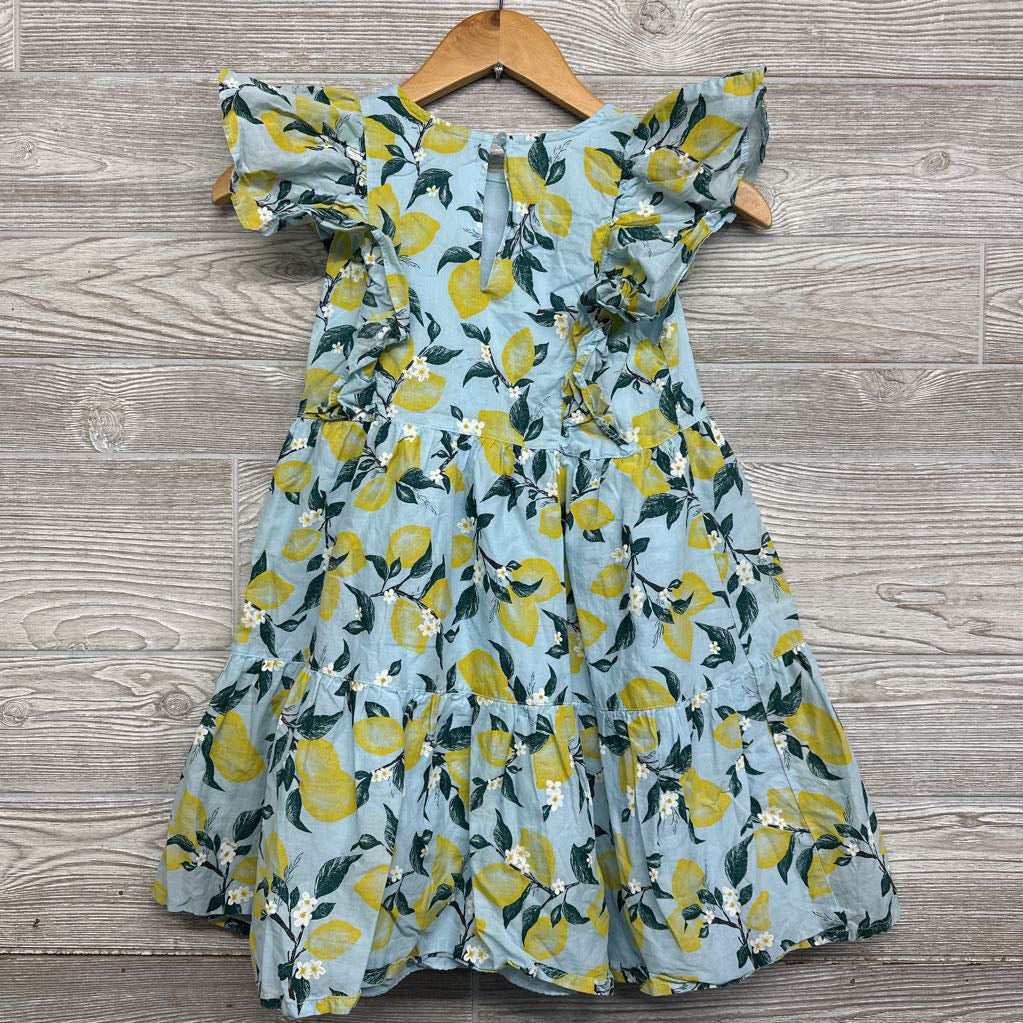 Flutter Sleeve Dress Lemons 7-8