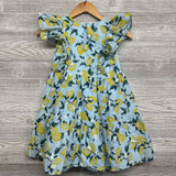 Flutter Sleeve Dress Lemons 7-8